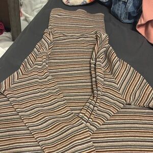 Striped Long Sleeve Turtleneck Top